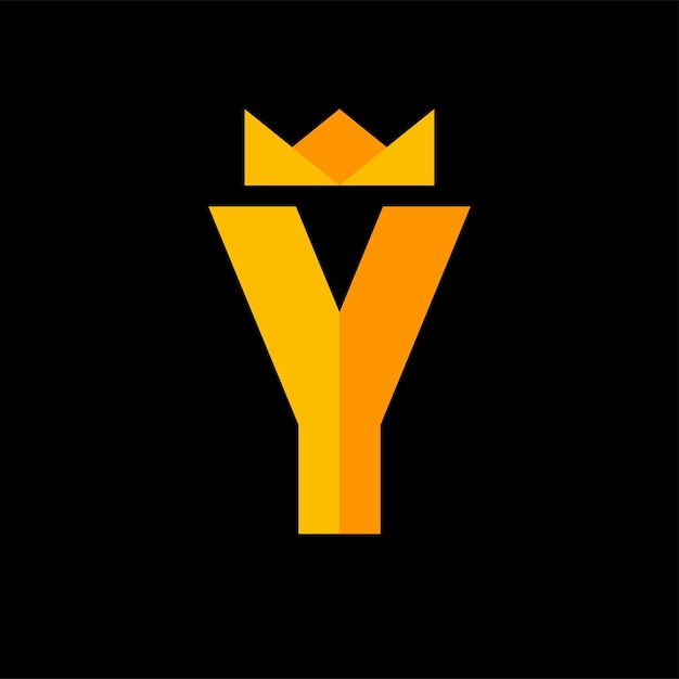 Vector letter y crown logo design template inspiration vector illustration