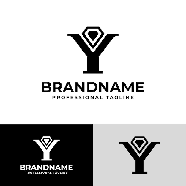 Vector letter y diamond logo suitable for any business with y initial related to diamond