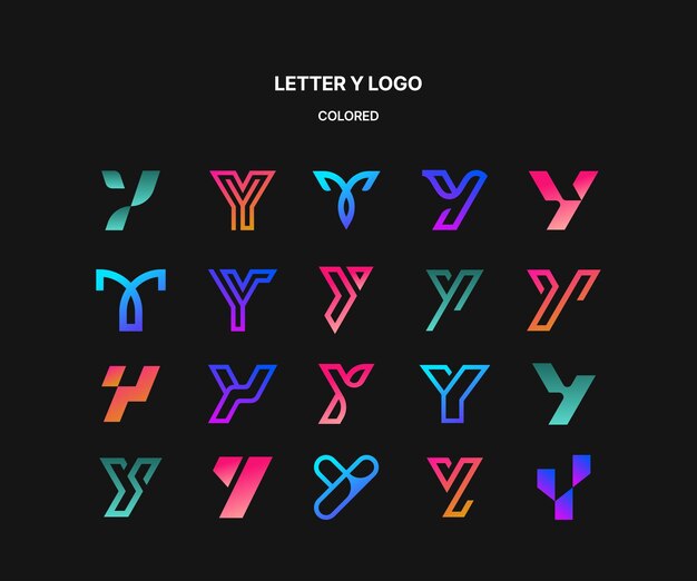 Vector letter y gekleurd logo