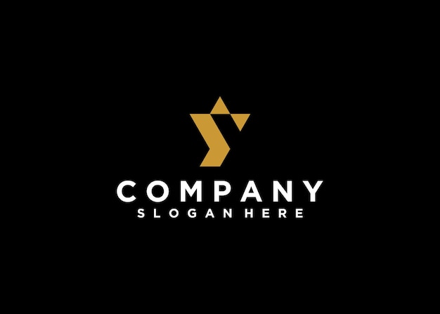 letter y gold logo company namet