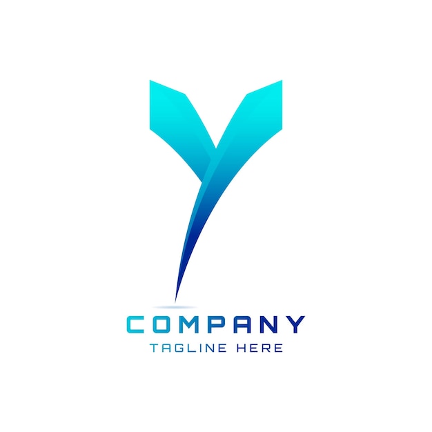 Letter y gradient logo