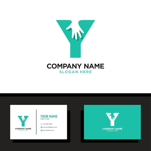 Letter Y Hand Logo Design Template Inspiration Vector Illustration