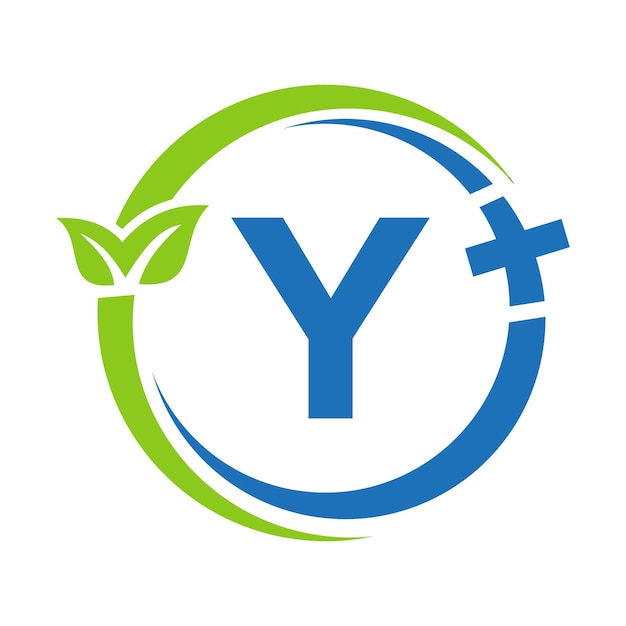 Letter Y Healthcare Logo Dokter Logo op alfabet Y Teken Medische apotheek Plus Symbol Design