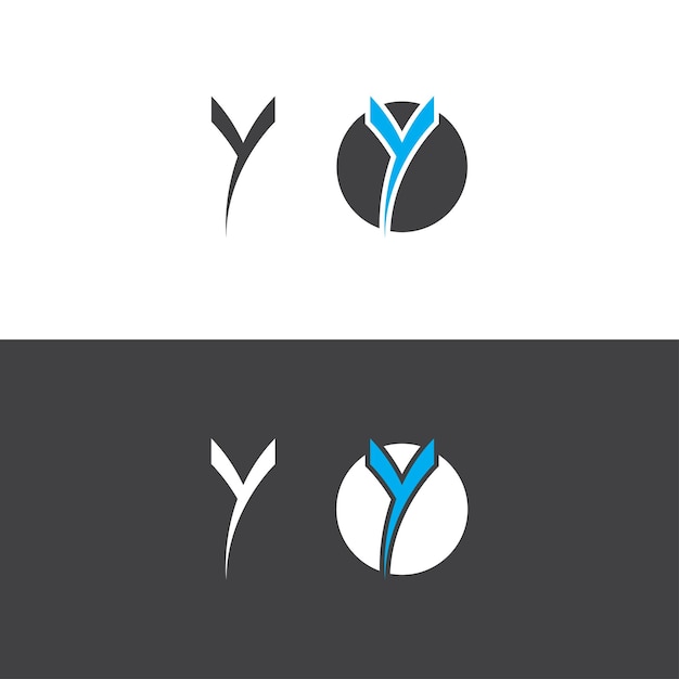 Vector letter y logo ontwerp