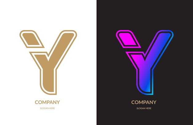 Letter Y logo pictogram ontwerp sjabloon elementen