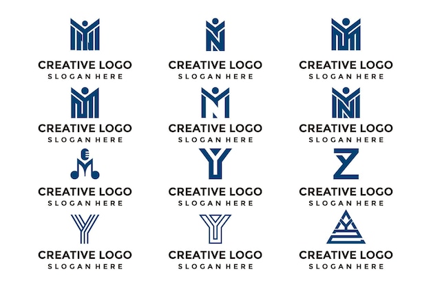 Vector letter y logo set logo ontwerp sjabloon vectorafbeelding