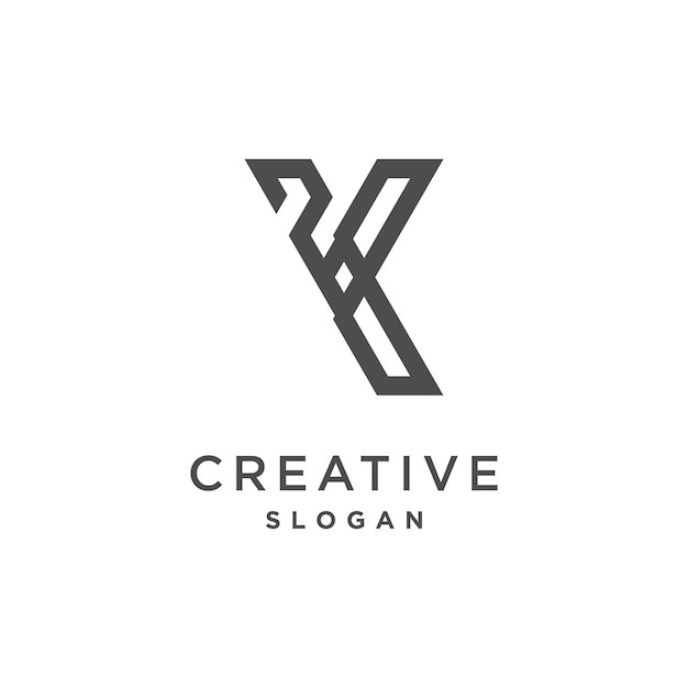 Вектор Идея векторной иллюстрации логотипа буквы y с креативной концепцией