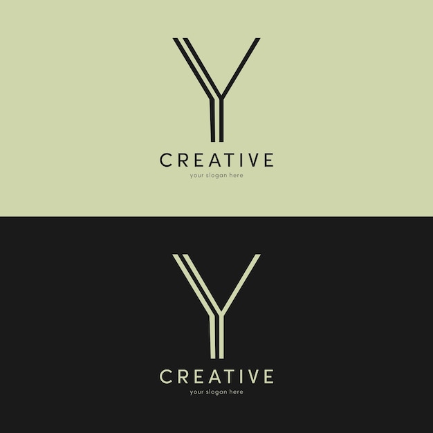 Letter Y in Luxury Monoline Design