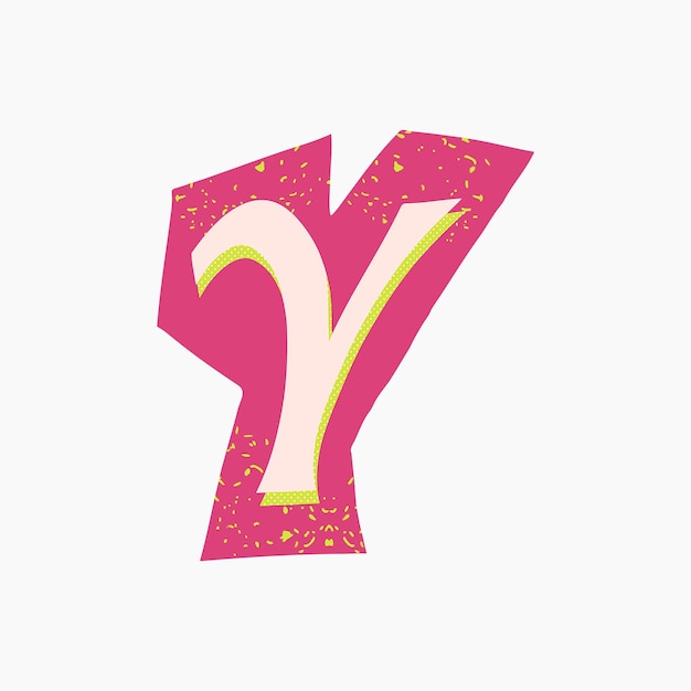 Letter y magazine cutout element