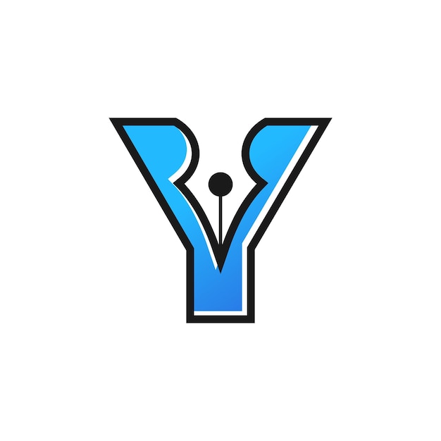 Letter Y Pen Logo ontwerpsjabloon inspiratie vectorillustratie