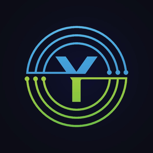 Vector letter y verbinding vector logo sjabloon