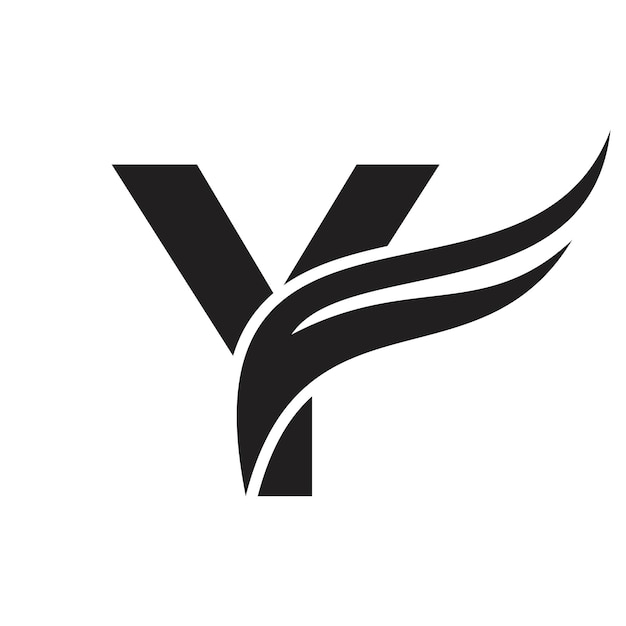 Vector letter y wing logo design transportation logo letter y and wings concept