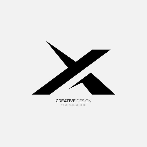 Буква yxk начальная современная типография уникальная игровая монограмма абстрактный логотип