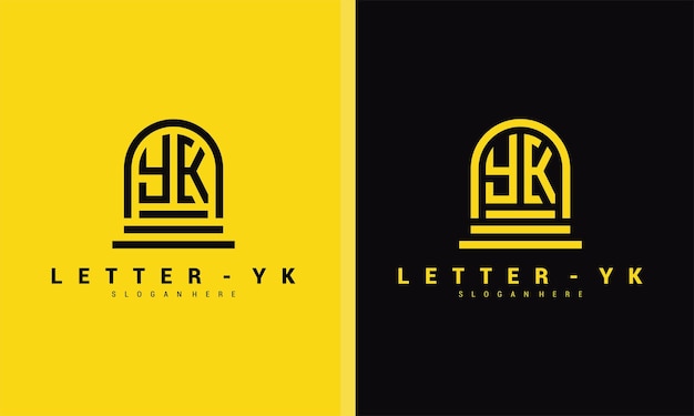 Lettera yk logo icona modello di progettazione vettore premium vettore premium