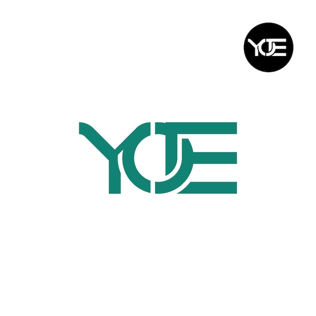 Vettore design del logo della lettera yoe monogram