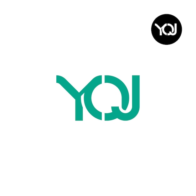 Vettore design del logo della lettera yoj monogram