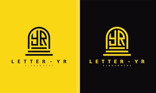 Letter yr logo icon design template premium vector premium vector