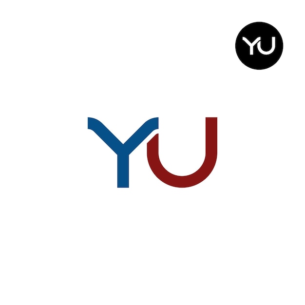 Дизайн логотипа букв YU Monogram