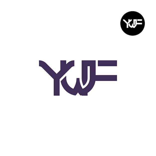 벡터 ywf 문자 모노그램 로고 디자인