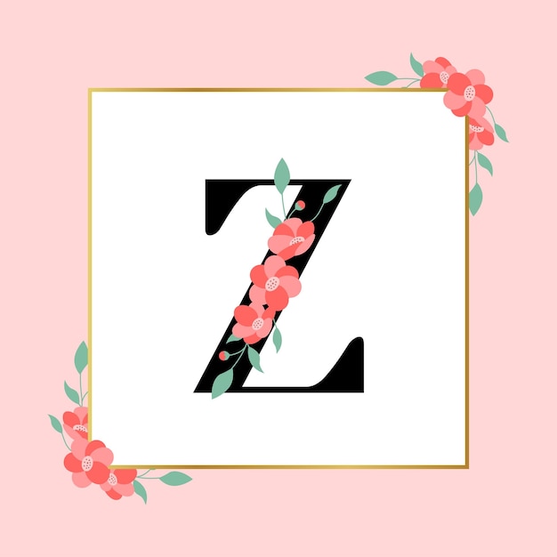 Letter Z bloemen vrouwelijk logo