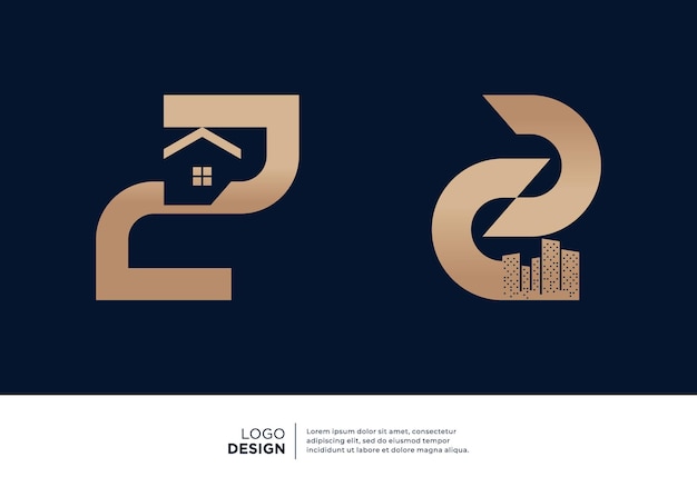 Vector letter z building logo designs collection