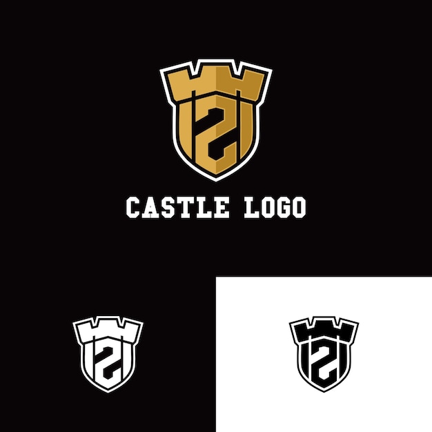 Letter Z castle logo template design