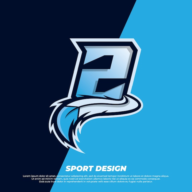 Letter Z esport design template with indian fur style gamer and sport logo illustration