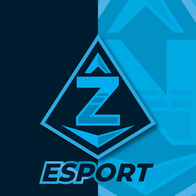 Lettera z esport logo triangolo esport logo design template badge esport logo illustrazione vettore