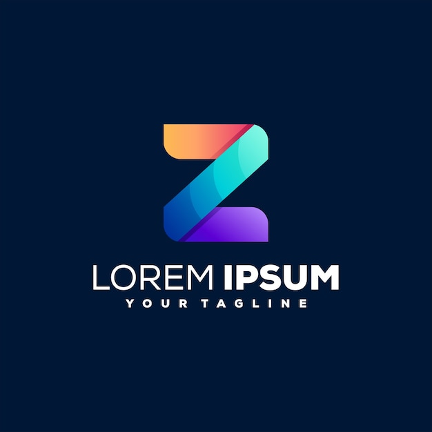 Letter z gradient logo design
