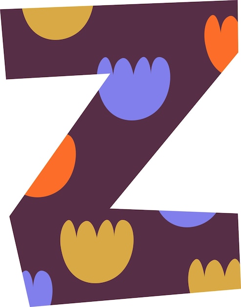 Vector letter z kinderlijk alfabet