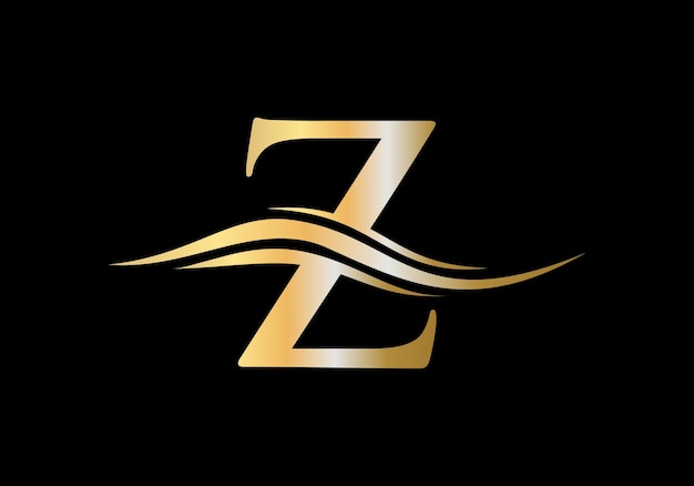 Z の文字ロゴ デザイン。高級 Z 文字ロゴタイプ記号ベクトル テンプレート