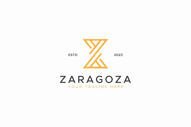 Letter Z 비즈니스 회사 브랜드 아이덴티티를 위한 럭셔리 기하학적 추상 로고