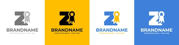 Letter Z Medallion Logo suitable for business related to medal victory champ with Z initial