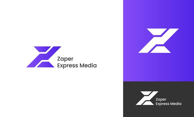 Vector letter z media branding logo template