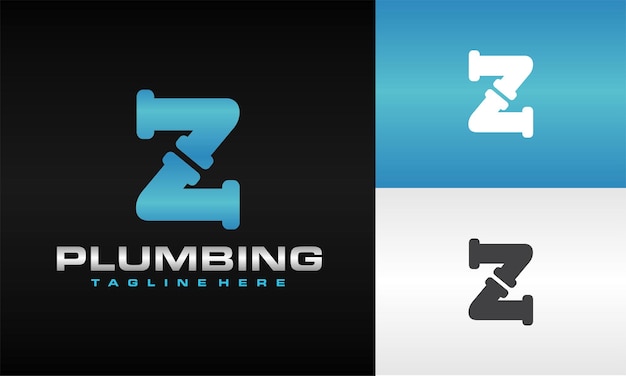 Letter z plumbing logo