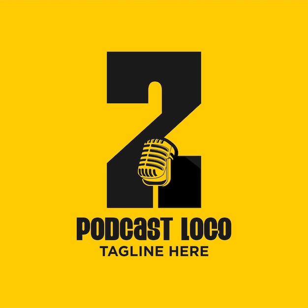 Letter Z Podcast Logo Design Template Inspiration, Vector Illustration.