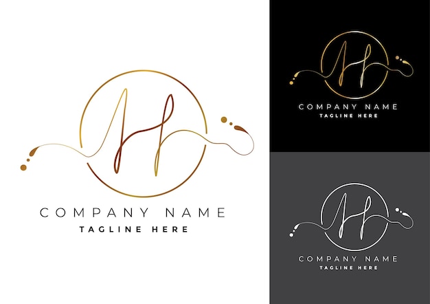 Letter a-z premium handwritten signature logo