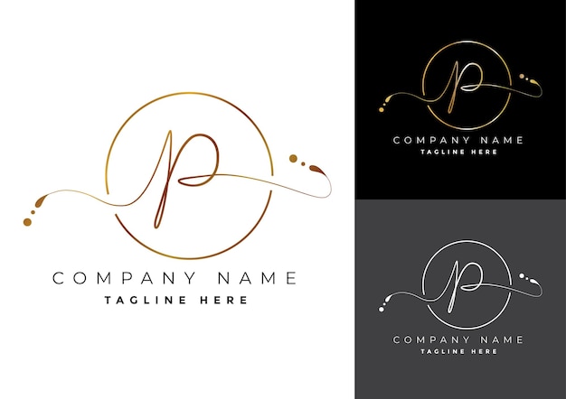 Letter A-Z premium handwritten signature logo