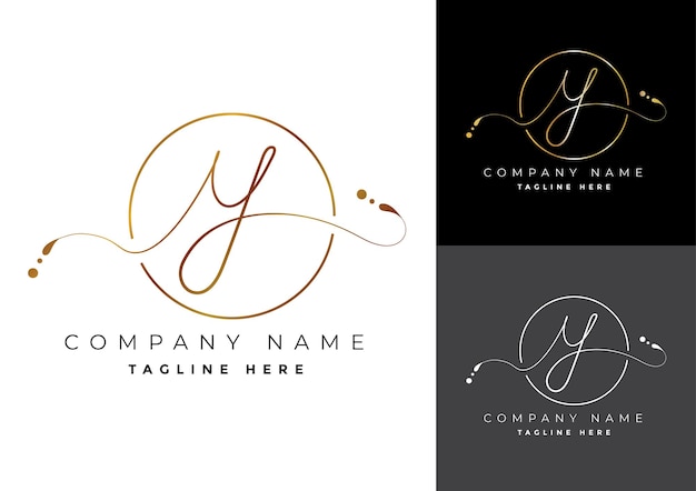 Letter a-z premium handwritten signature logo