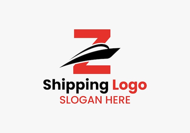 Letter Z Shipping Logo Zeilboot Symbool Nautisch Schip Zeilboot Pictogram