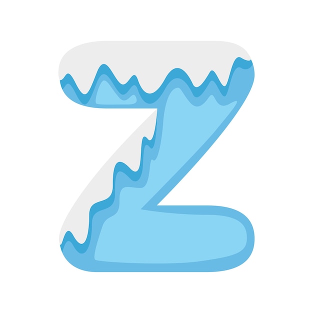 Letter Z Sneeuw vectorillustratie