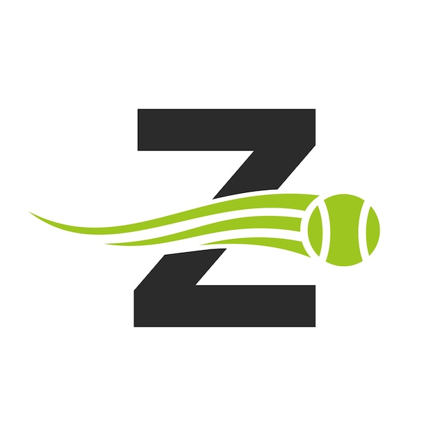 Letter Z 테니스 클럽 로고 디자인 템플릿 테니스 스포츠 아카데미 클럽 로고