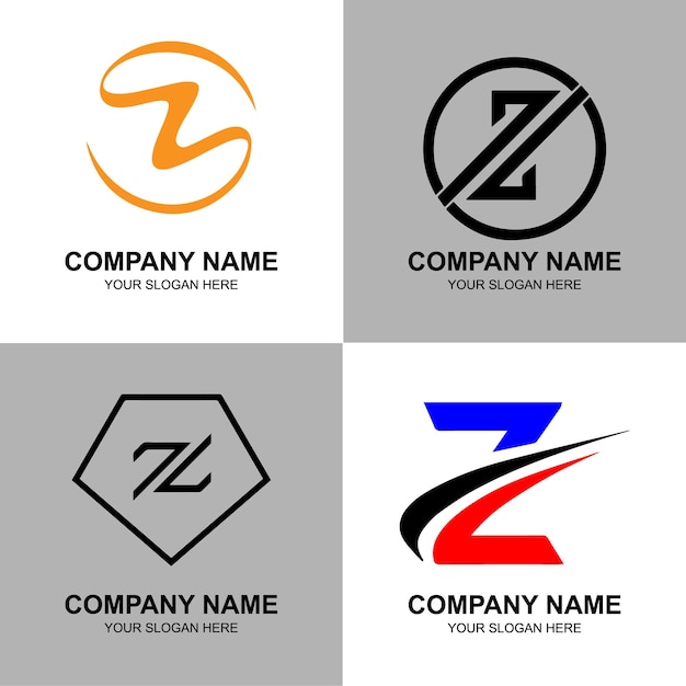 letter z vector brand identity corporate logo design collection