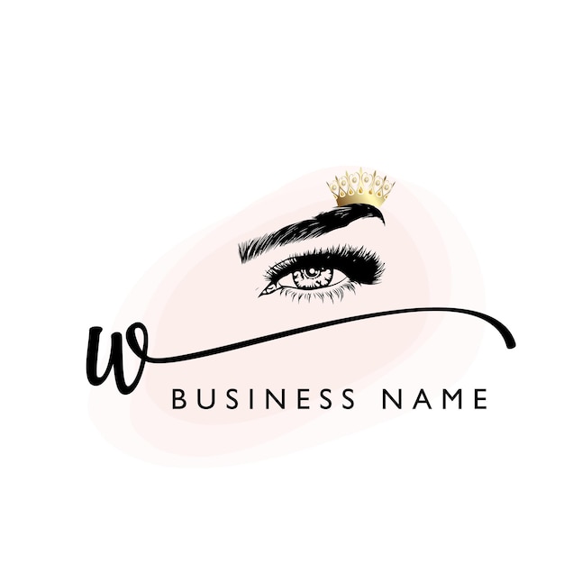 Letter Z Vector eyelash feminine beauty queen logo template