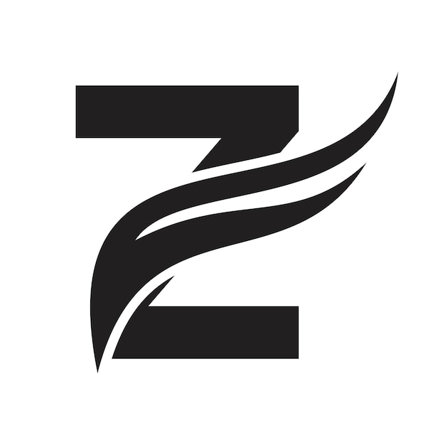 Vector letter z wing logo design transport logo letter z en wings concept