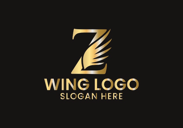 Буква Z Wing Logo для транспортного символа