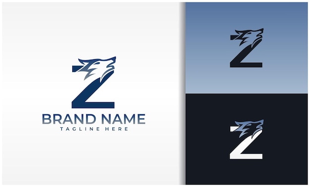 Letter Z Wolf Logo