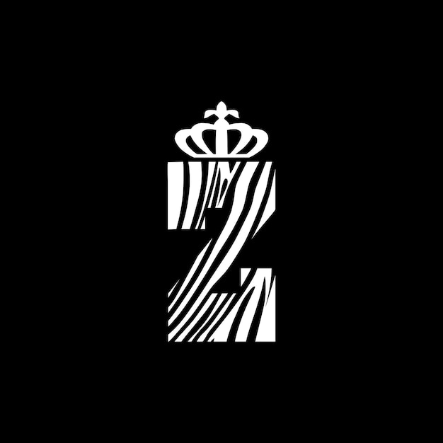 Vector letter z zebra koning logo