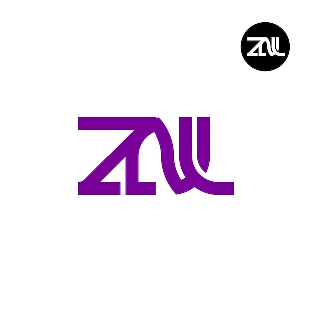 Vector letter znl monogram logo design