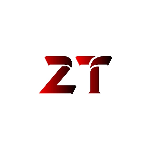 Vettore icona del logo della lettera zt